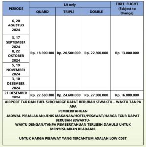 UMRAH TA’LIM Paket Ber 5 | DURASI 9 DAY UMRAH TA’LIM | Umrah Artinya | Jazira Wisata